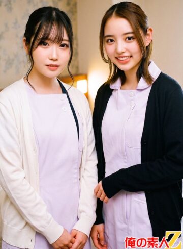 【フル動画】完全顔出しガチナンパ！とっても優しい天使みたいなナースさんに包茎インポ童貞3重苦男子のオナニーの介抱してもらいました！！まいさんとかんなさん｜h_1732orecs00675