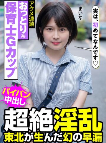 【フル動画】おっとり系保育士Gカップ 超絶淫乱 東北が生んだ幻の早漏 アクメ連鎖 まいな 優梨まいな｜h_1787jksr47301